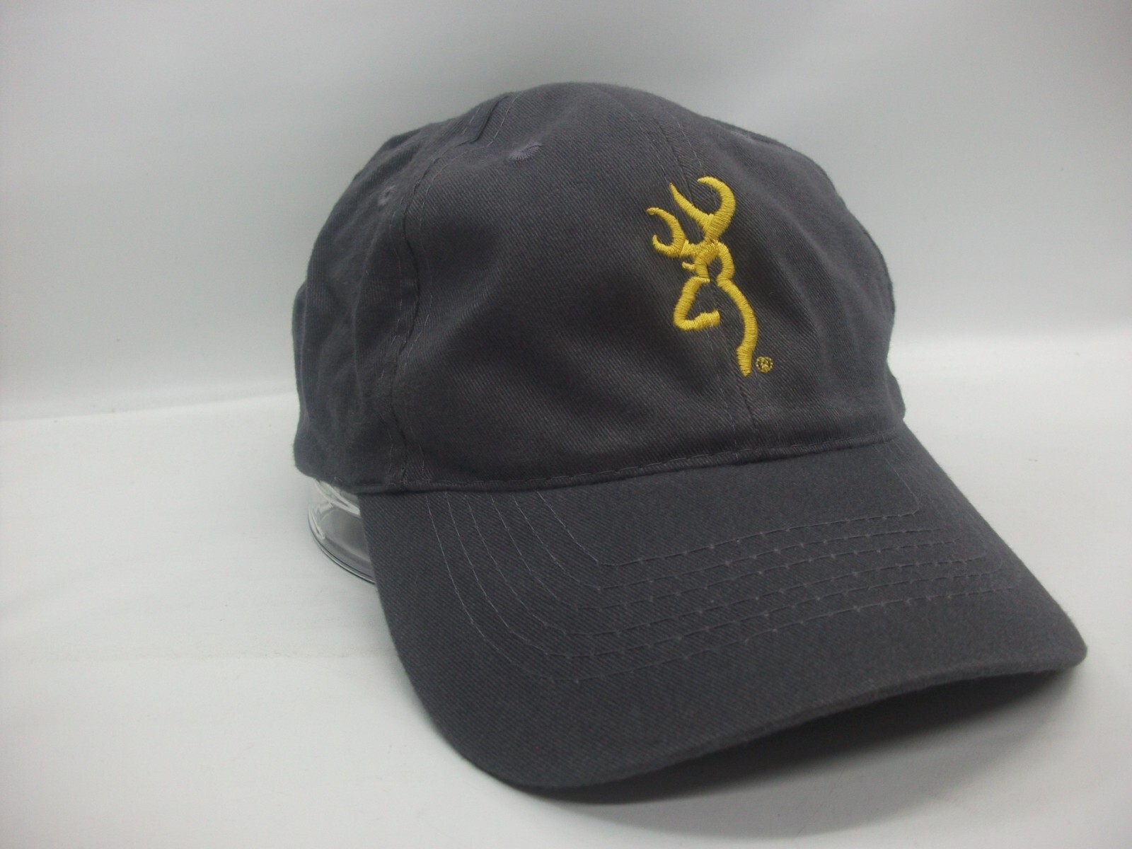 Browning Hat Gray Hook Loop Baseball Cap - image 1