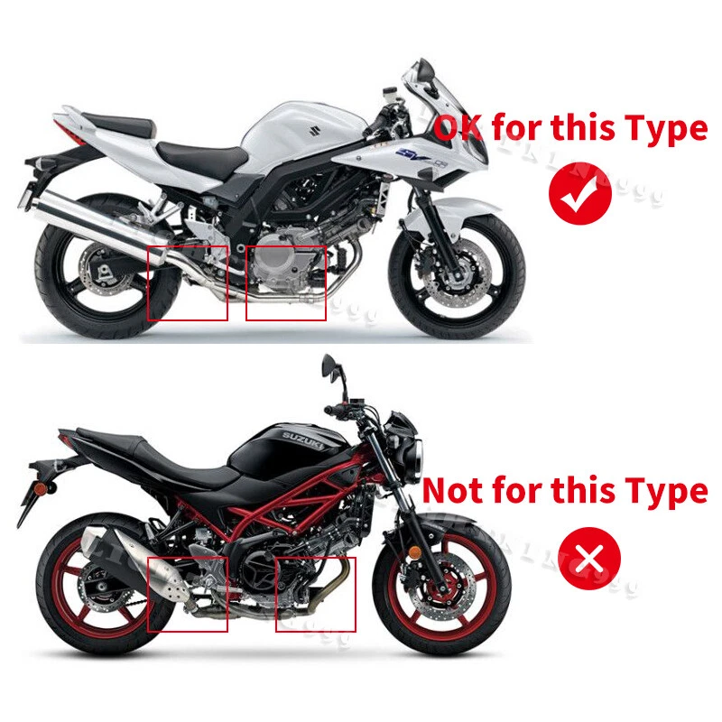 For Suzuki SV650 2003-2015 Motorcycle Exhaust Pipe Middle Link Tube Slip on 51mm - Image 2 of 4