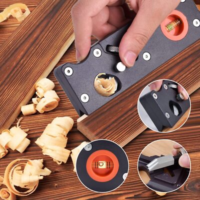 Wood Chamfer Plane With 7 Cutters - Adjustable Edge Trimming Plane For Woodworking