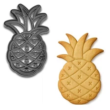 Mighty Gadget Detailed Pineapple Cookie Cutter & Stamp - 4x2.4" (Random Color)