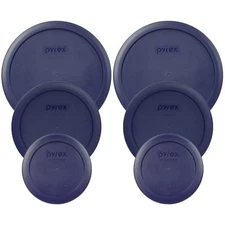 Pyrex (2) 7200-PC (2) 7201-PC (2) 7402-PC Blue Plastic Storage Replacement Lids
