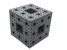 Menger Sponge Fractional Cube Dimensional Math Geometry Educational Stem Gift