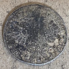 1762 Austria Hungary Bohemia 1 Thaler Silver Coin Theresia AUST DUX (JD53)