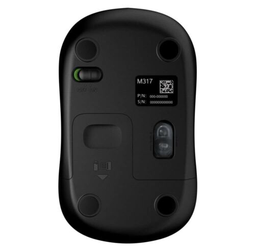Logitech M317 Wireless Mouse, 2.4 GHz with USB Receiver - Black - Picture 4 of 5