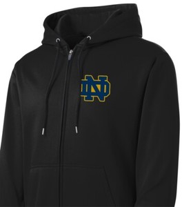 notre dame zip up hoodie