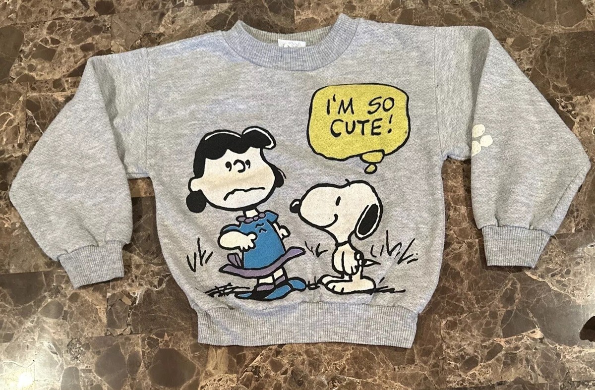 Vtg Buster Brown Snoopy Kids 6 Snoopy & Lucy Sweatshirt