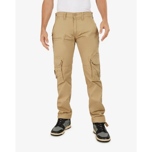 Jordan Craig Khaki Cargo Paratrooper Pants Sz 42/32 Work Utility Pockets Cotton