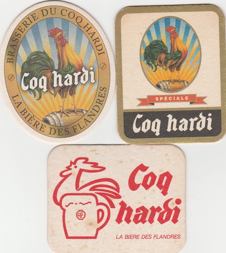 * 3 BIERUNTERSETZER HARTER HAHN