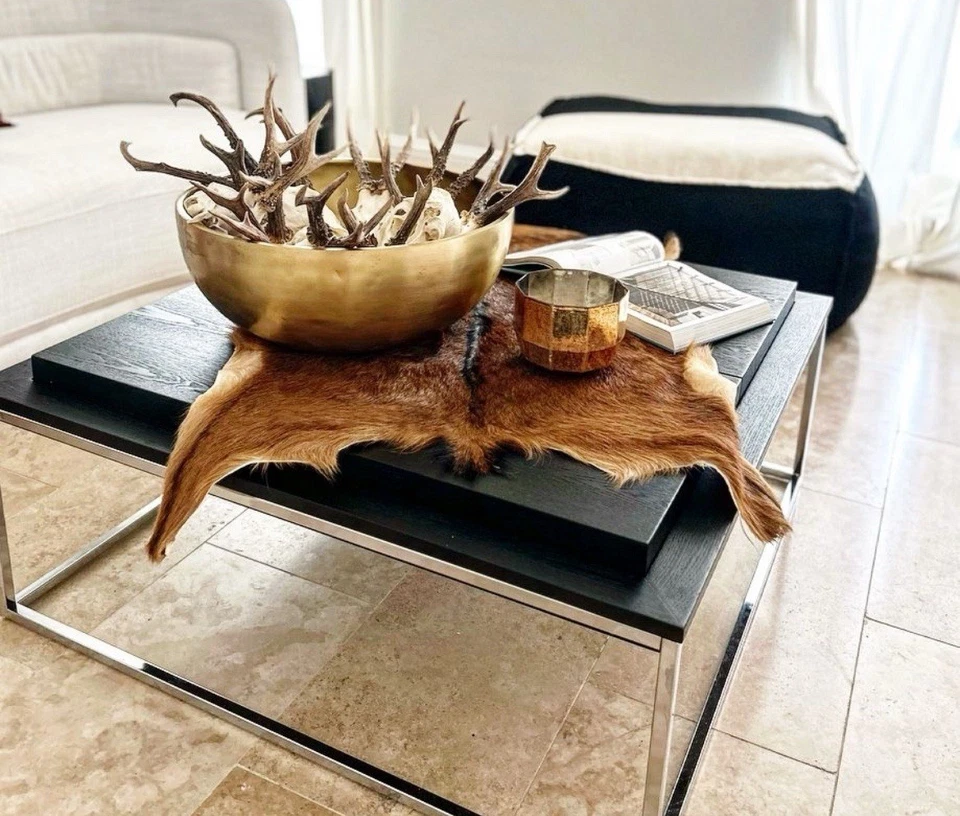 Mesa de centro West Elm Mid Century moderna negra Foto 3 de 4