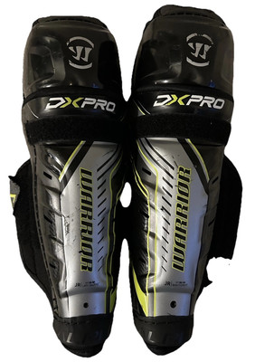 Warrior Alpha Pro Junior Hockey 11  Shin Guards And Jr. Medium Elbow Pads.