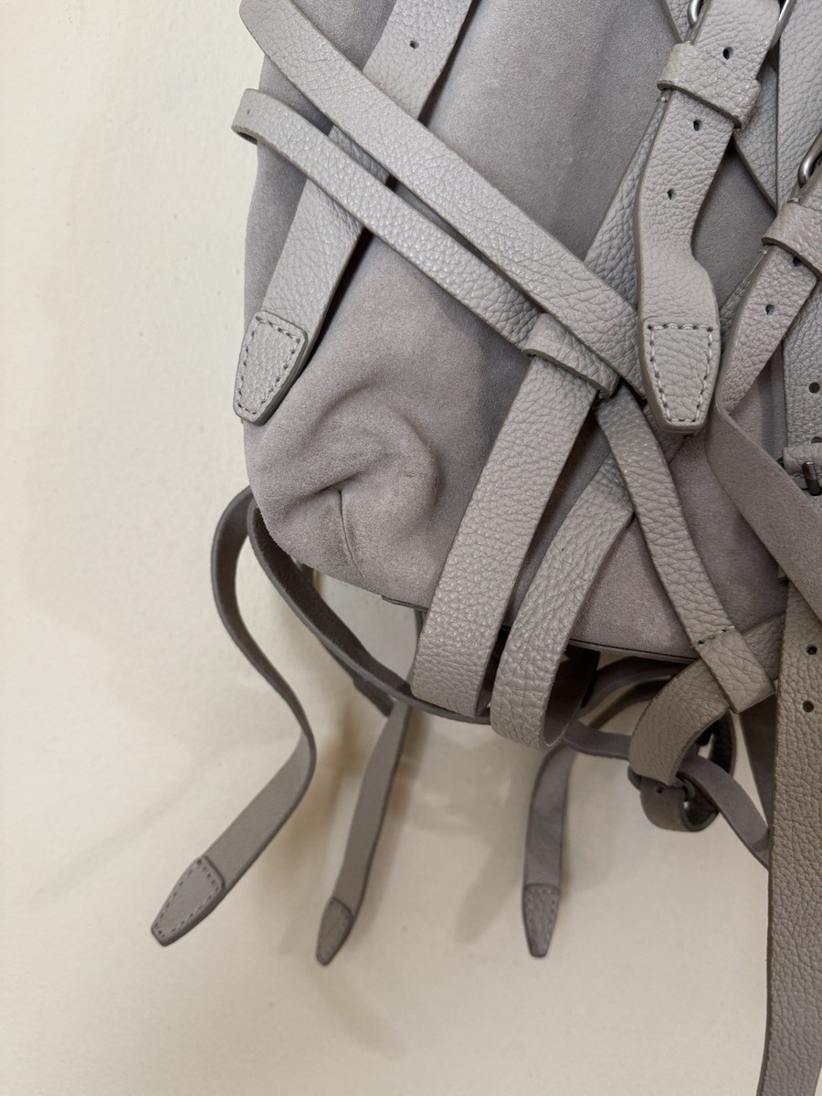 Alexander Wang Kirsten Bag Suede Leather Grey Shoulder Strap Tote