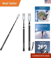 3m Carbon Fiber Invisible Selfie Stick Compatible with 360 Cameras - Lightwei...
