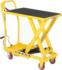 32" Lifting Hydraulic Lift Table Cart Single Scissor Lift Table 1100LBS Capacity
