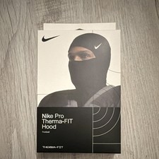 Nike Pro Therma-FIT Hood Balaclava Black Fleece Thermal Stretch Football