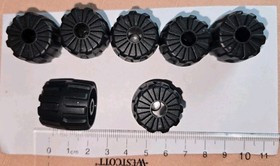 LEGO Parts 6118 (7 pcs) Vehicle Wheel Hard Plastic Small 22mm D. x 24mm