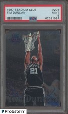 1997 Stadium Club #201 Tim Duncan San Antonio Spurs RC Rookie HOF PSA 9
