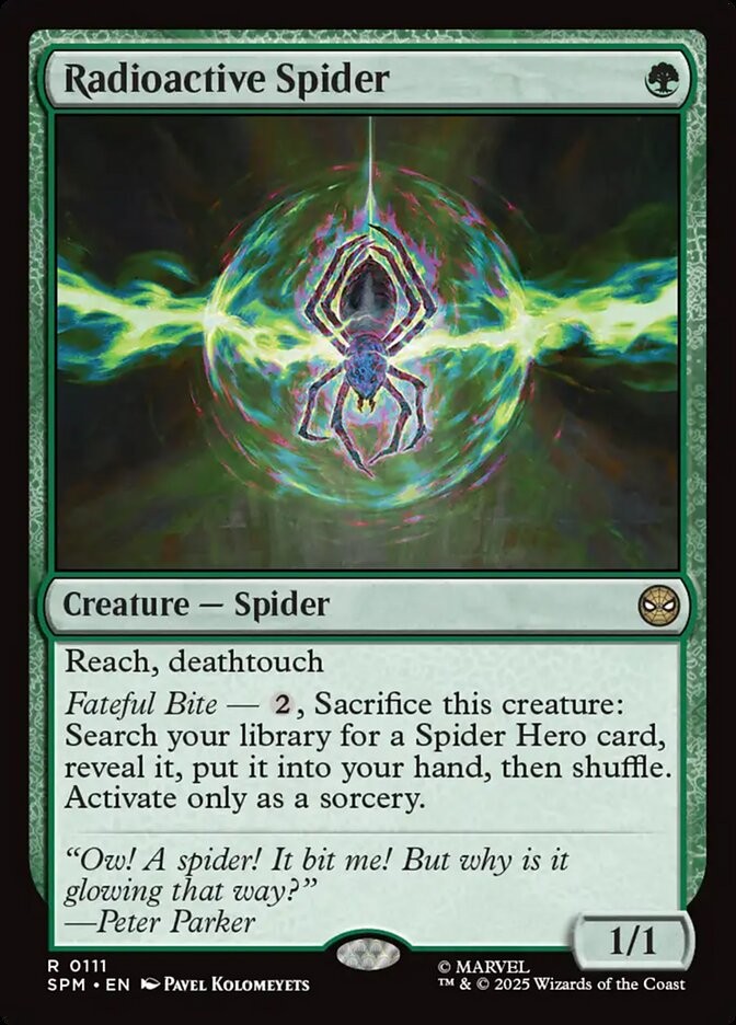 MTG Magic the Gathering Radioactive Spider (111/314) Marvel's Spider-Man LP