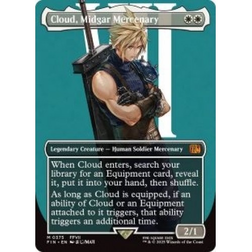 MTG FF ミッドガルの傭兵、クラウド foil 神話レア M 375 日)ミッドガルの傭兵、クラウド / Cloud, Midgar Mercenary