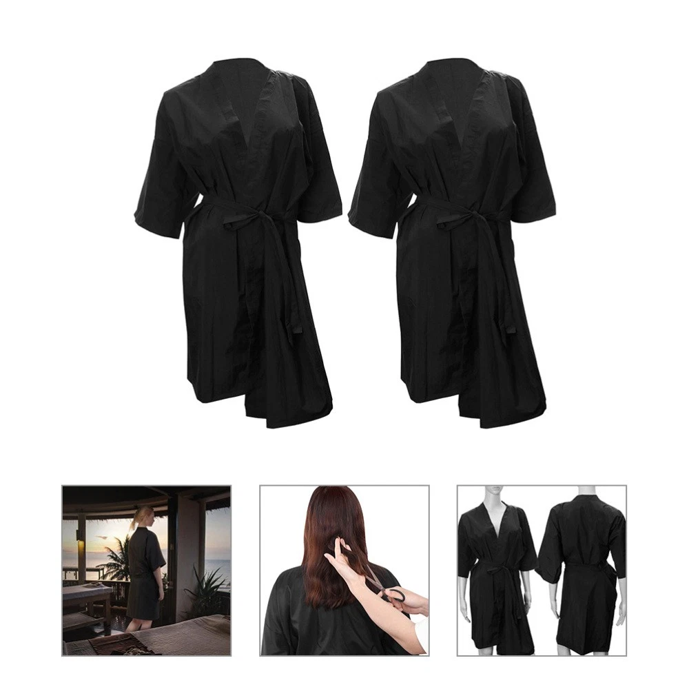 VETEMENTS 2 Pezzi Abbigliamento Bellezza Accappatoio Sposa Miss Parrucchiere Spa Salone