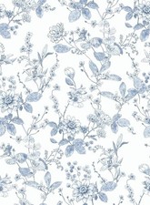 Light Blue Botanical Floral Shelf Liner Contact Paper Peel and 17.3"W x 118.1"L