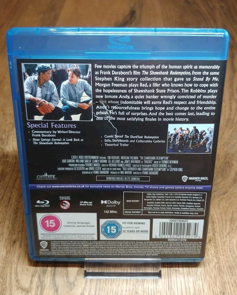 The Shawshank Redemption - Blu-ray Film Movie Thriller Crime Morgan Freeman - Image 2 of 4