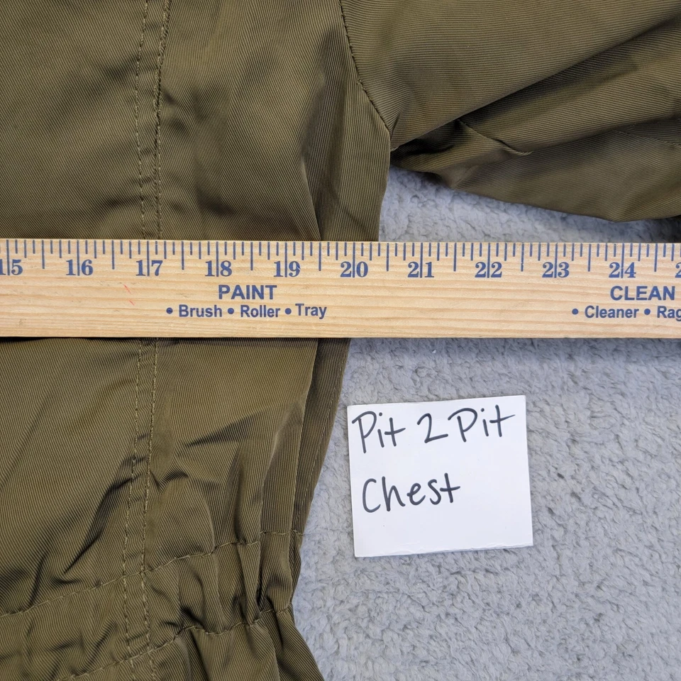 Chaqueta Parka Ymi Juniors XL Verde Cremallera Completa Forrada de Piel Palanca Residuos Piel Borde Capucha Foto 3 de 4