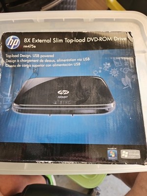HP 8X External Slim Top-Load DVD-ROM Drive USB rm475e *READ DESCRIPTION*