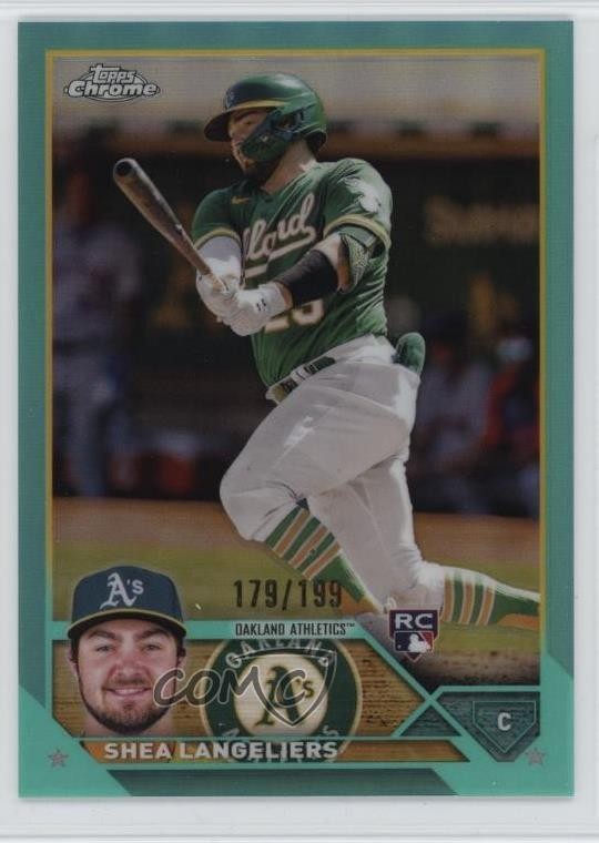 2023 Topps Chrome Aqua Refractor 179/199 Shea Langeliers #175 j6a