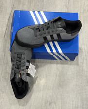 adidas Campus Vulc Gray Black Canvas Lace Up ...