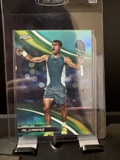 Topps 2025 Chrome Carlos Alcaraz #1 Aqua Refractor Serial Numbered /199 Tennis