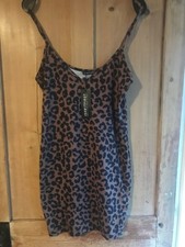 I saw it first leopard animal print brown and black dress size 10 BNWT