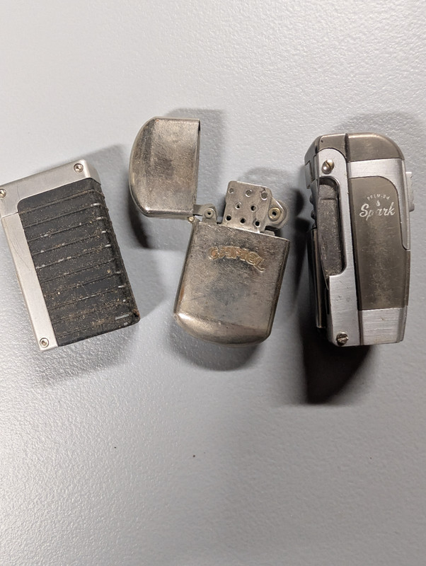 Lot Of Three Vintage Lighters Camel All Empty
