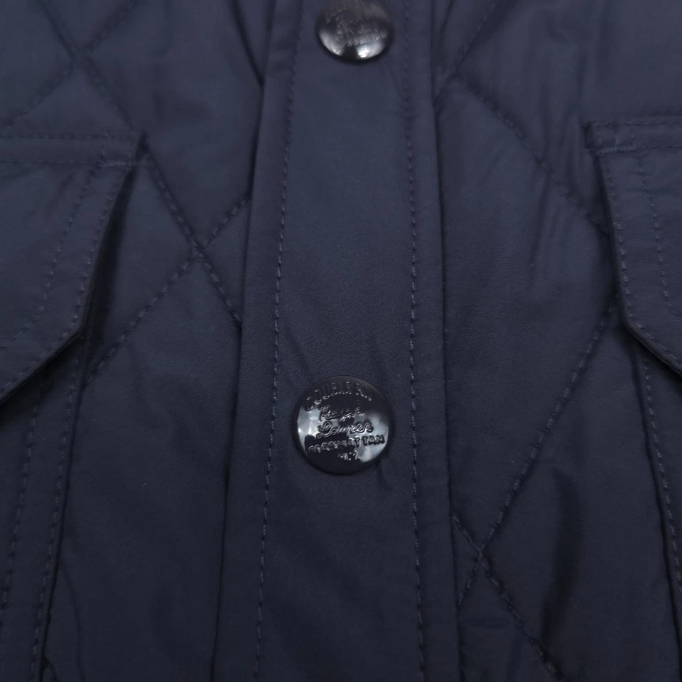 RRL Ralph Lauren Azul Marino Botón a Presión Acolchado Camisa Chaqueta Para Hombres Talla Pequeña Foto 4 de 4