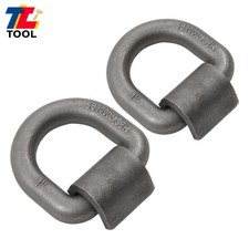 2 Pcs 47000lbs Weld On Forged 1" D Ring w/ Welding Clip for Trailers and Trucks