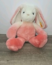 Steiff Pink Bunny Plush Starlet Hase German Stuffed Doll 8" Ear Button
