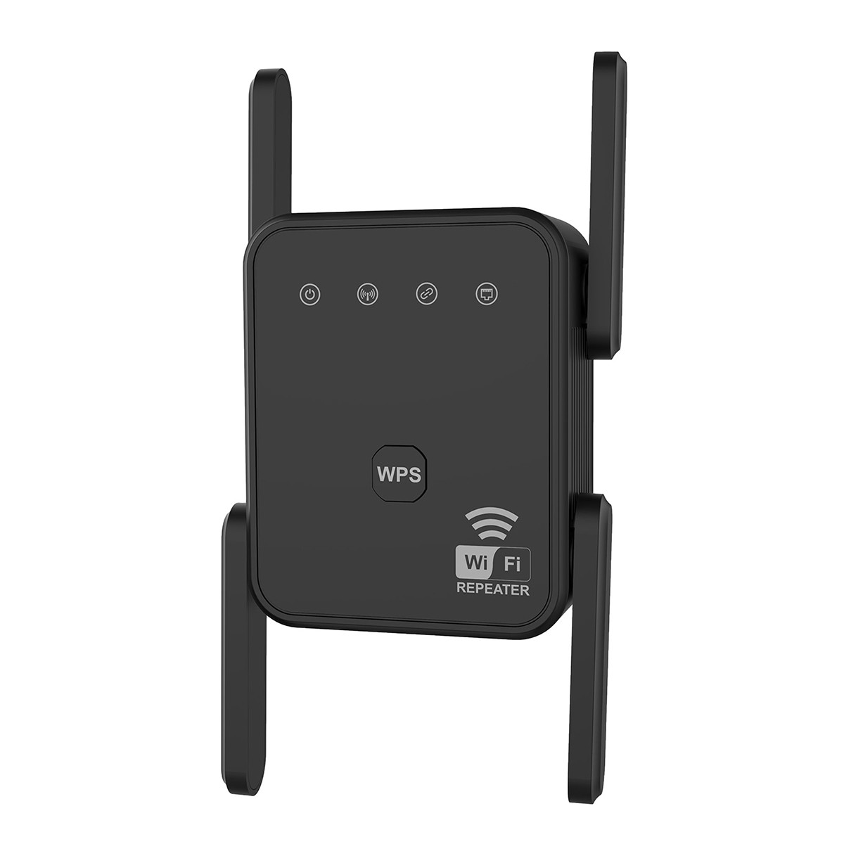 300Mbps WiFi Extender Booster Repeater for Home Outdoor - Wireless Network Black