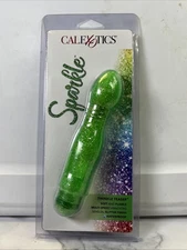 Cal Exotics Sparkle Glitter Jack Dildo Vibe Green - Realistic Vibrator