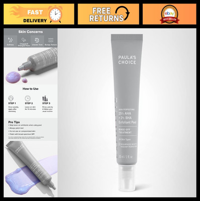 25% AHA + 2% BHA Facial Exfoliant Peel - Rinse Off Treatment for All Skin Types
