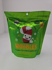 The Woobles Peppi the Candy Cane w/glitter yarn Crochet Kit - Holiday Edition