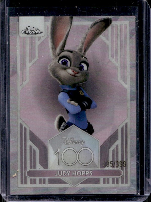 2023 Topps Chrome Disney 100 Judy Hopps Pink Refractor #/399 #17