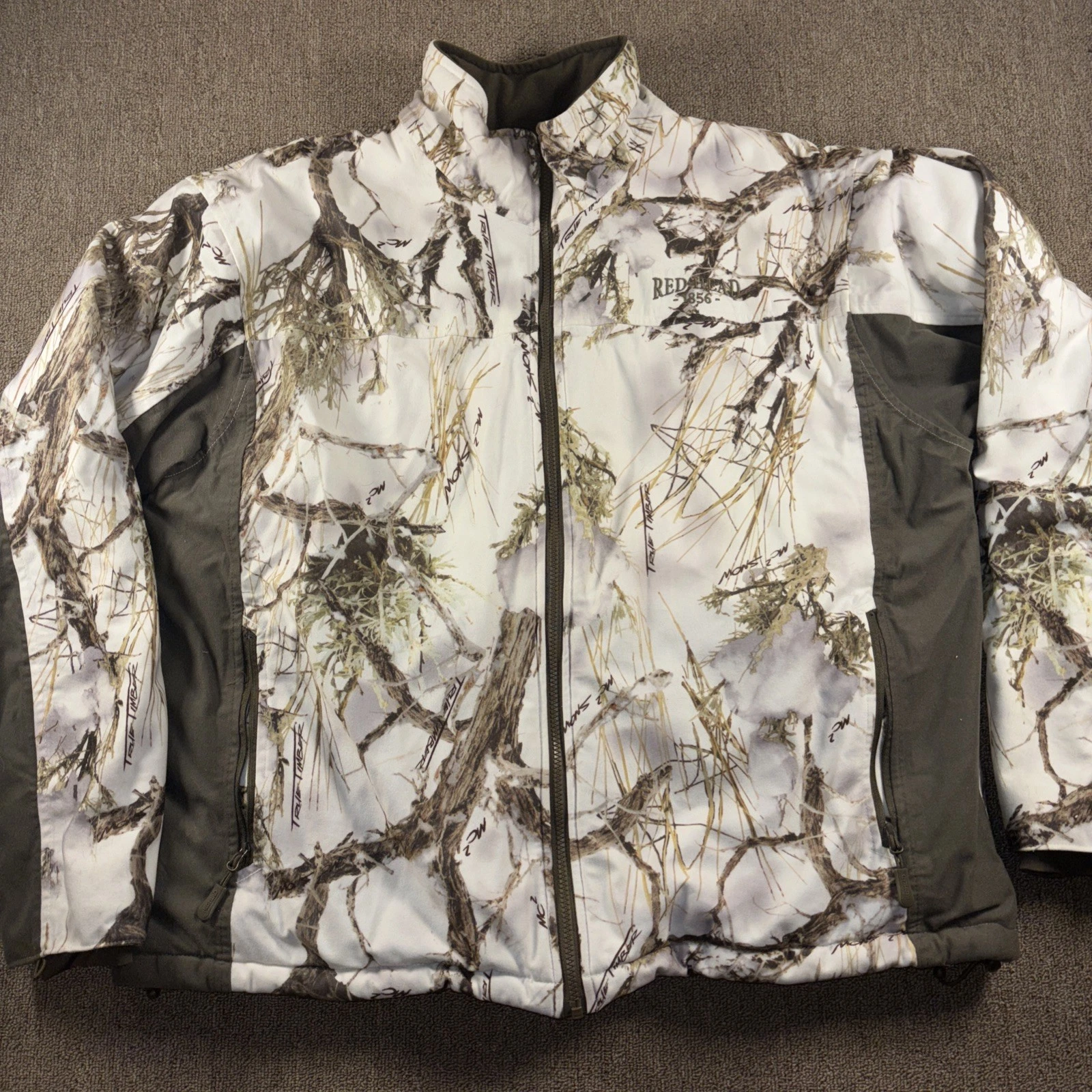 Red Head Men’s Bone Dry Hunting Puffer Fleece Jacket FullZip Camo XL 26x27