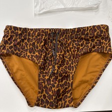 CDLP Speedo Men’s Swimsuit Swim Shorts Briefs Size MEDIUM NEW NWT Leopard