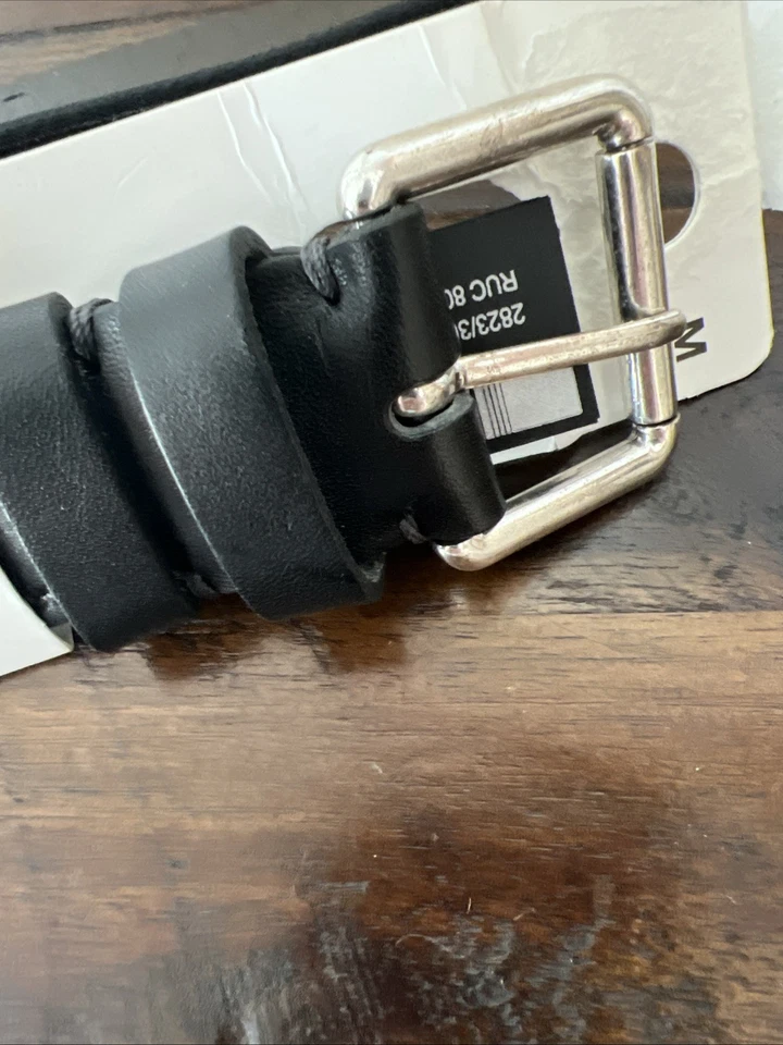 Cinturón de cuero negro Zara para hombre nuevo con etiquetas M 90 Foto 3 de 4