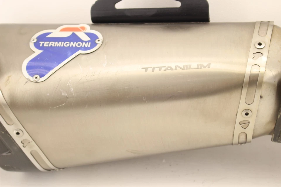 Ducati Hyperstrada 2013 fabricante original Termignoni tubo de escape silenciador lata antideslizante titanio Foto 3 de 4