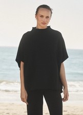 NWT Frank Eileen Audrey Funnel Neck Capelet in Black; One Size