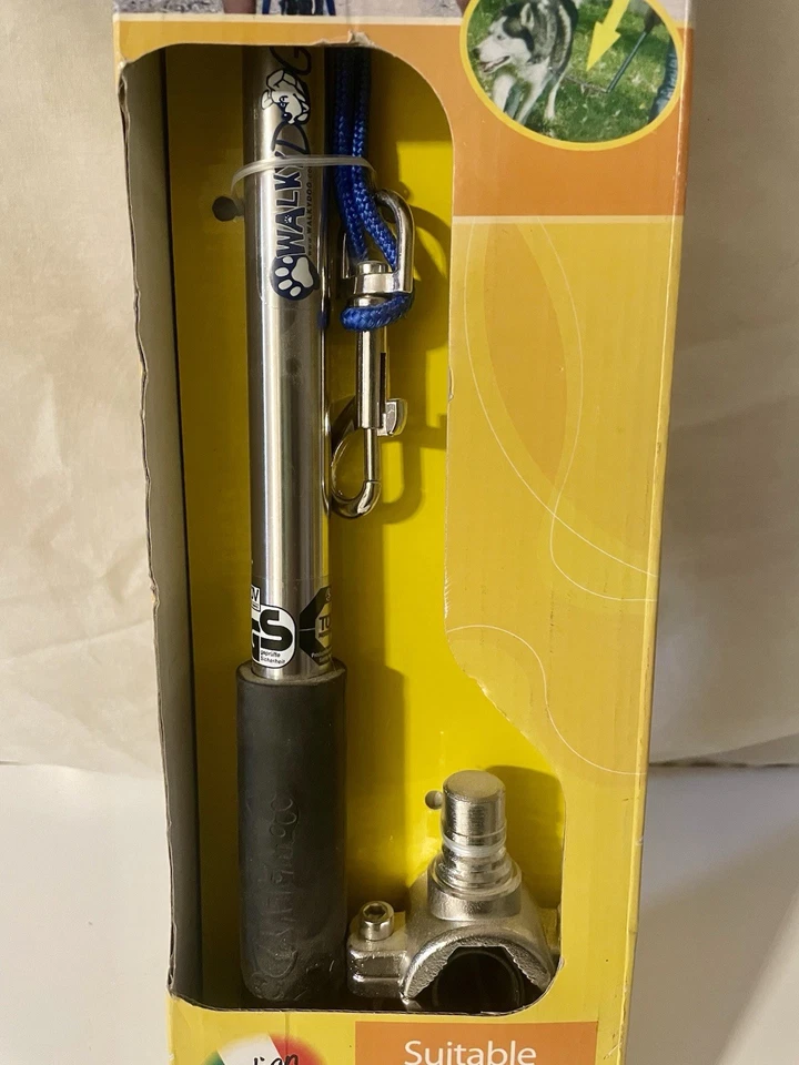 Correa de ciclismo de acero inoxidable para perro Walky ejercitador manos libres diseño italiano - NUEVO Foto 3 de 4