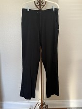 Purple Label Healing Hands Black Scrub Pants Size L Drawstring Stretch