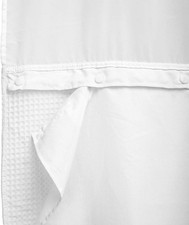 70x54 Snap-in Shower Curtain Replacement Liner White 2 Bottom Magnets Fabric