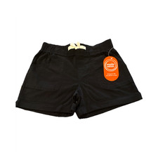 Wonder Nation Boys Black Chino Shorts M 7-8 Cotton Blend, Elastic Waist