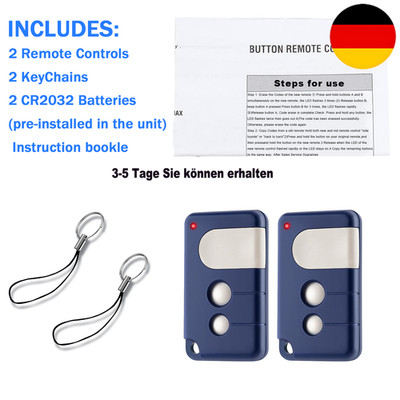 2 Stück Garagentor Handsender für Chamberlain LiftMaster MotorLift 84335E 94333E